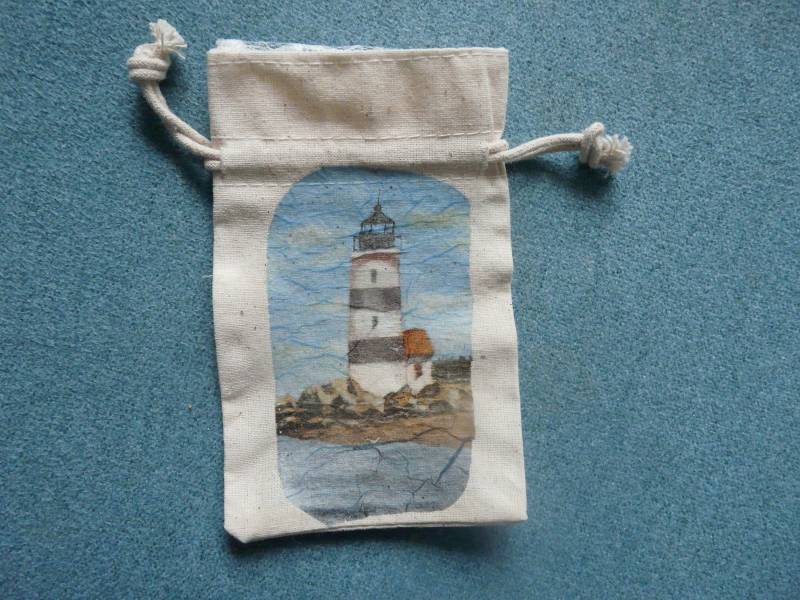 Leuchtturm Beutel Geschenkbeutel Mit Spitze Maritim von bylichterglanz