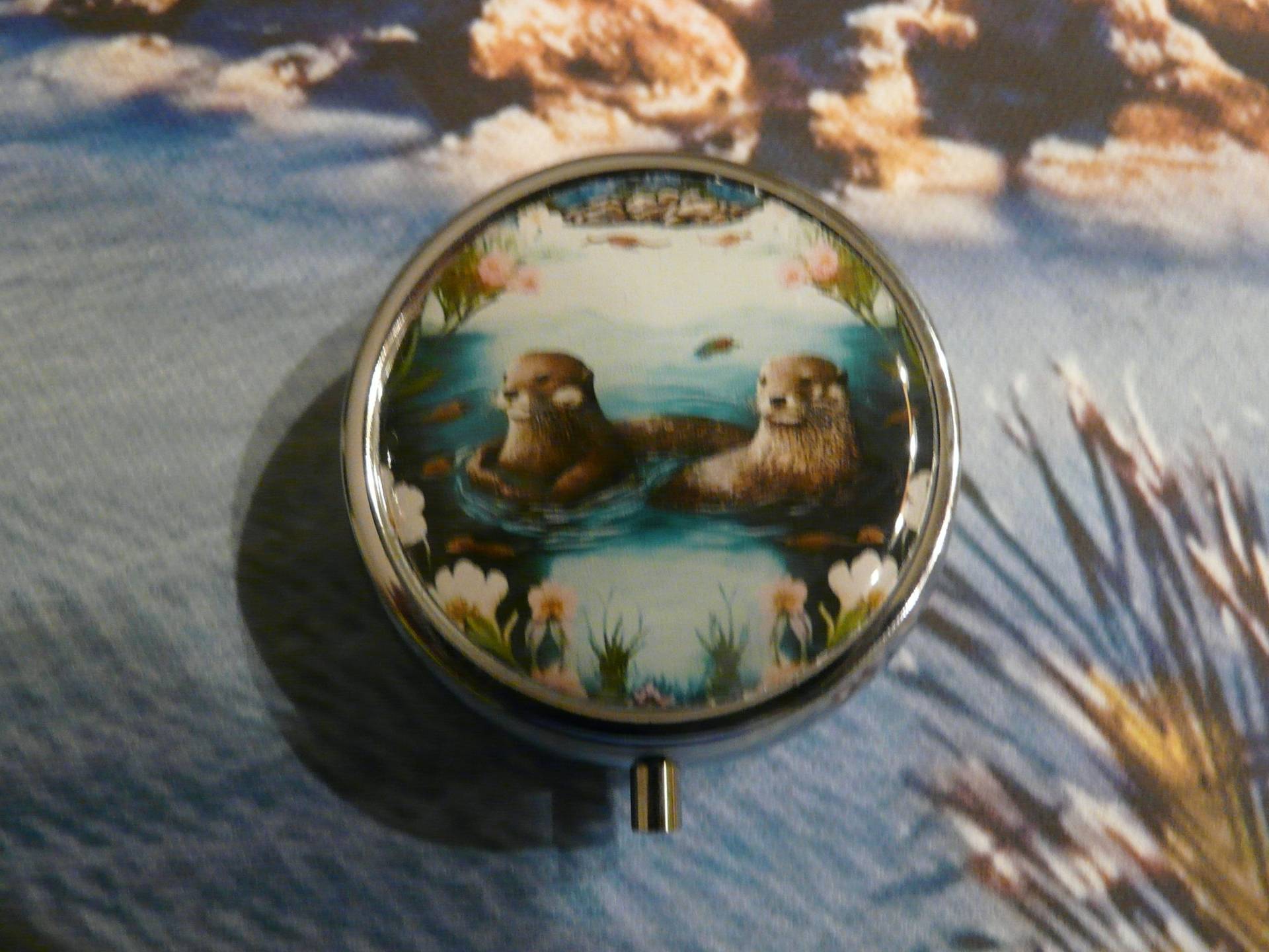 Süße Fischotter Tierisch Süß Geschenkdose Pillendose Tablettenbox Pillenbox Dose Box Notbox Party Geburtstag von bylichterglanz