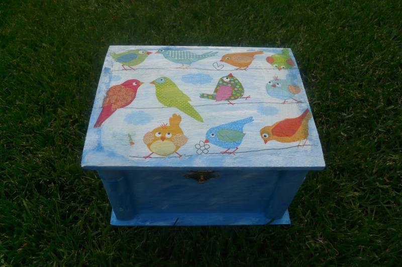 Vögelbox Dose Box Schachtel Vogel Vögel Holz Party Geburtstag von bylichterglanz