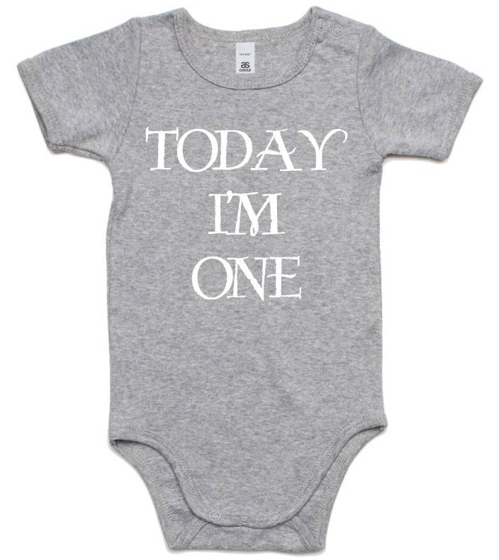 Heute Bin Ich Ein Strampler. Perfekte Strampler Für Babys Ersten Geburtstag. Toll Fotos Und Auf Ihren Besonderen Tag Zu Tragen. Ersten Geburtstag von bylouisegifts