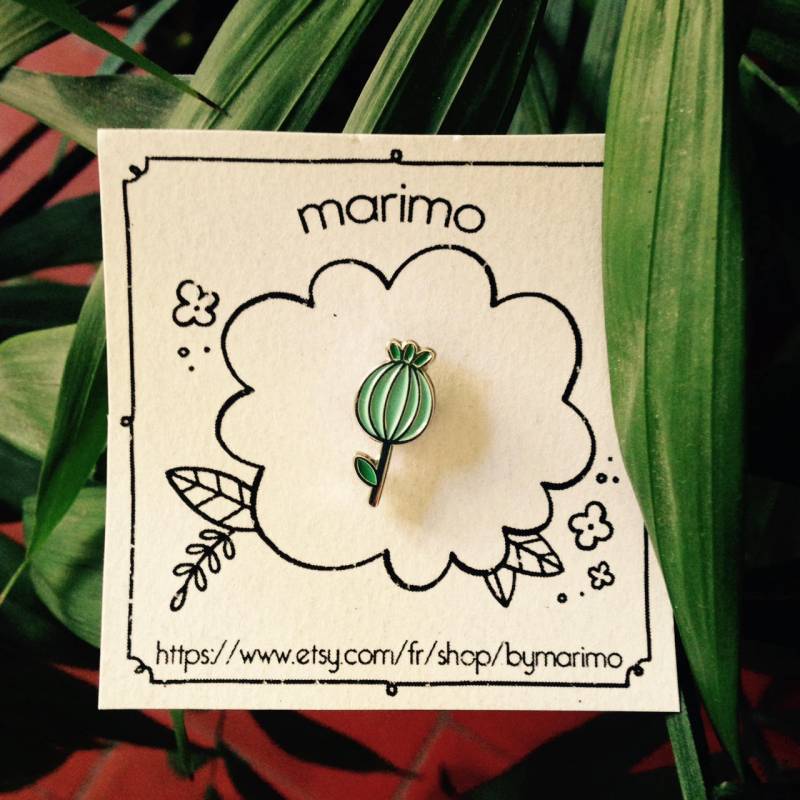 Emaillierte Brosche/Blumennadel von bymarimo