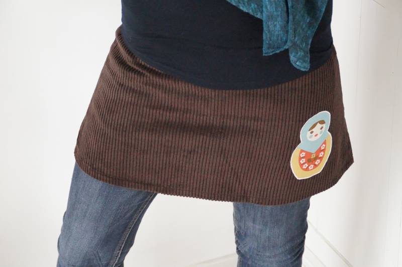 Cordrock Mit Matrouschka von bymeLieblingsstuecke