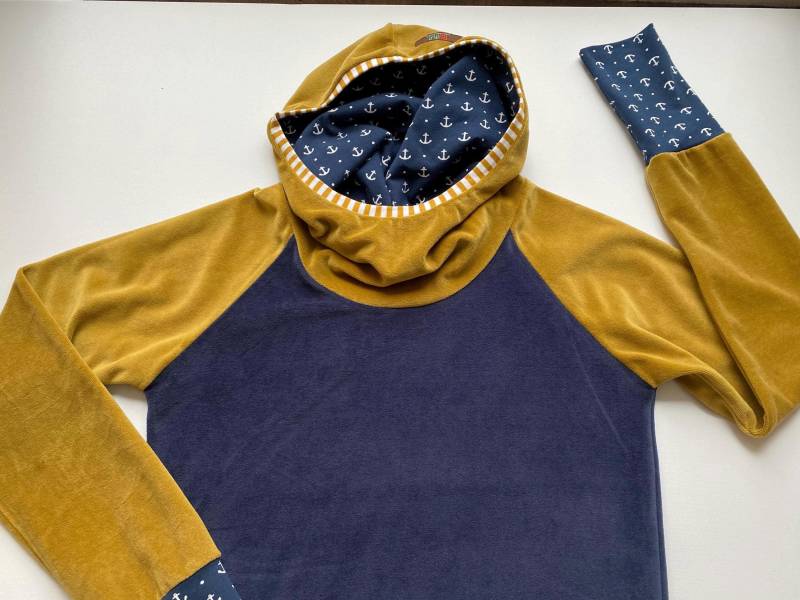 Größe S Und L, Nicky Pulli, Kapuzenpulli Damen Mit Ankern von bymeLieblingsstuecke