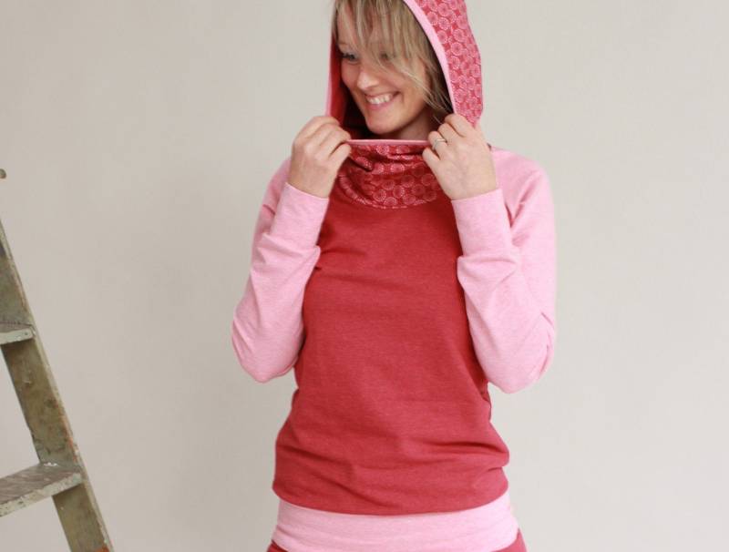 Hoody Damen, Kapuzenpulli Blumen, Sweatshirt Zuri von bymeLieblingsstuecke