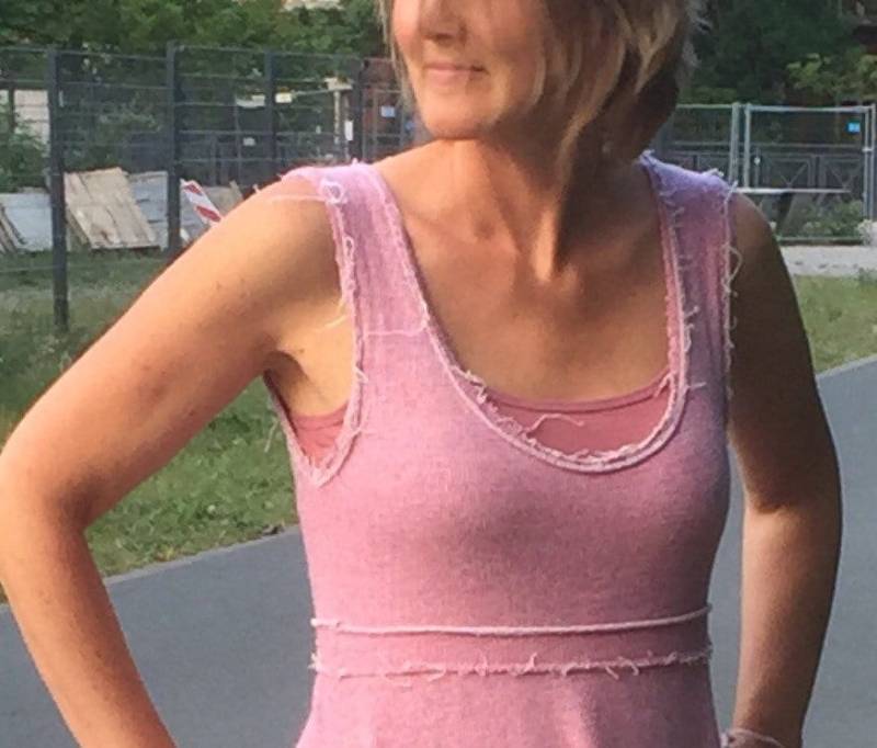 Langes Kleid, Franziges Nur Noch in Orange Und Grün Möglich von bymeLieblingsstuecke