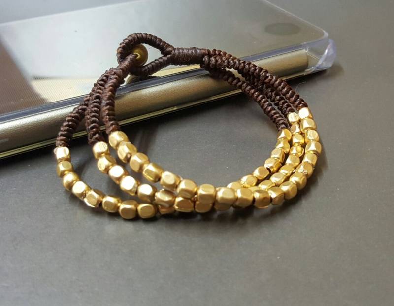 Bunte Hippie Armbänder Messing Perlen Unisex Schmuck, Männer, Armbänder, Sommer von bymemade