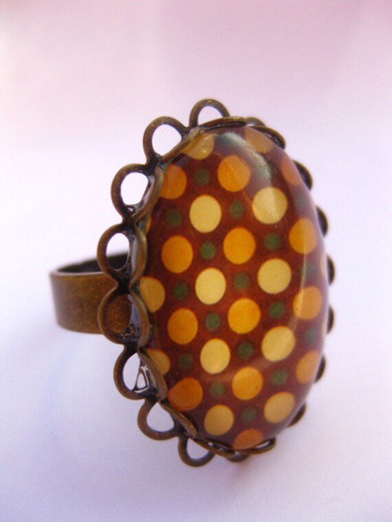 Ring "Dots in Brown" von bysita