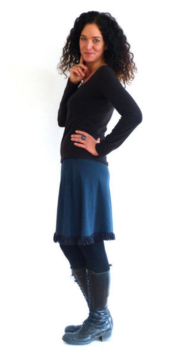 Rock in A-Form Schnuffelstoff Petrol von bysita