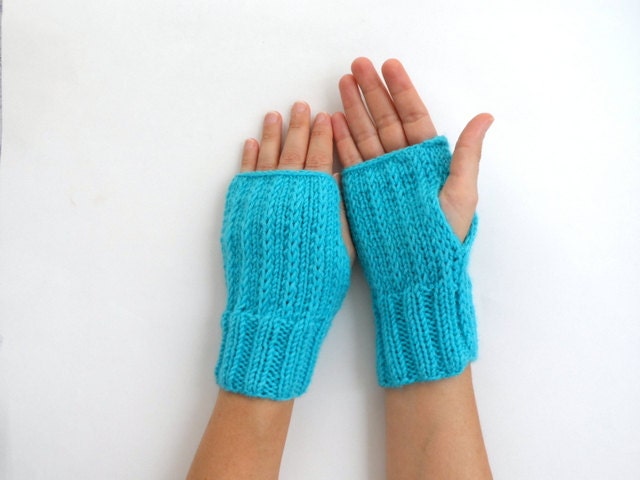 Blaue Fingerlose Handschuhe, Handschuhe Für Damen, Herbst-Herbst-Winterzubehör von bysweetmom