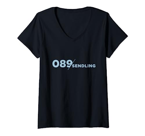 Damen München Sendling ist mein Viertel T-Shirt mit V-Ausschnitt von bywear
