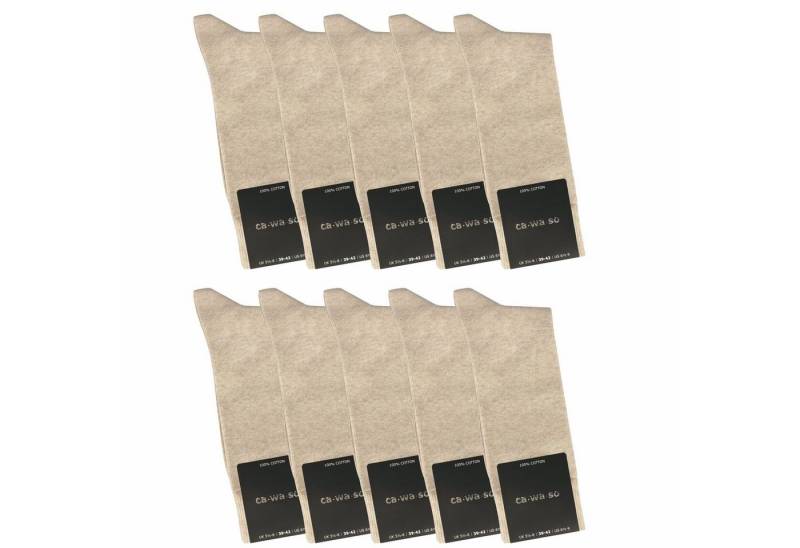 ca·wa·so Komfortsocken für Damen aus 100 % Baumwolle - Reine Baumwollsocken - Weiche Socken (10 Paar) Doppelt verstricktes Garn & gekämmte Baumwolle für lange Haltbarkeit von ca·wa·so