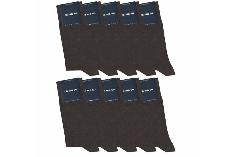 ca·wa·so Socken für Damen & Herren - bequem & weich - aus doppelt gekämmter Baumwolle (10 Paar) Socken in schwarz, bunt, grau, blau und weiteren Farben von ca·wa·so