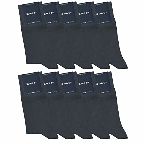 ca·wa·so Socken für Damen & Herren im 10er-Set | Ohne drückende Naht | Bequemes & weiches Material (80% Baumwolle) | Business & Freizeit (35-38, blau) von ca·wa·so