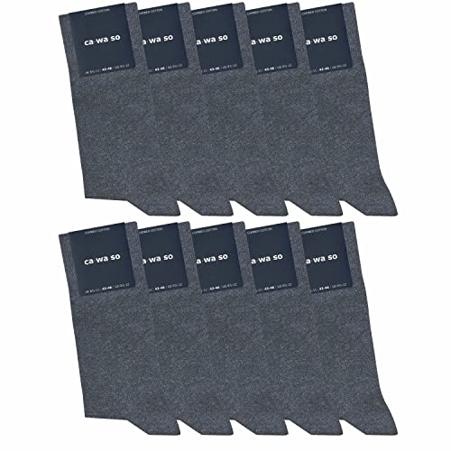 ca·wa·so Socken für Damen & Herren im 10er-Set | Ohne drückende Naht | Bequemes & weiches Material (80% Baumwolle) | Business & Freizeit (35-38, jeans) von ca·wa·so