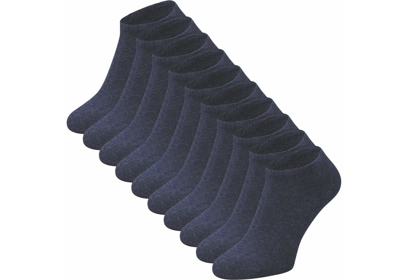 ca·wa·so Sneakersocken für Damen & Herren mit Baumwolle in schwarz, weiß, grau, blau & natur (10 Paar) Kein Verrutschen dank Bündchen - ohne drückende Naht - extra weich von ca·wa·so