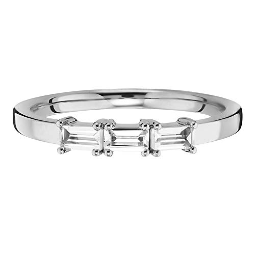 cai Damen Ring 925/- Sterling Silber Glänzend Weißtopas weiß 0,381 132270829-1 von caÏ