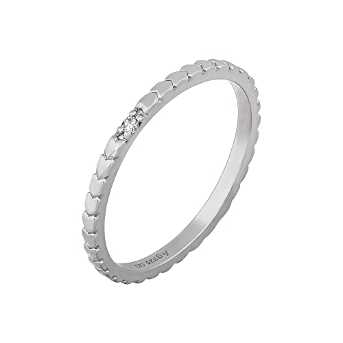 cai Damen Ring 925/- Sterling Silber Glänzend Zirkonia weiß 274270225 von caÏ