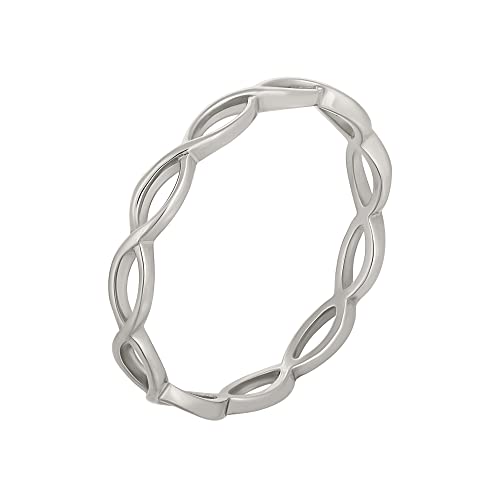 cai Damen Ring 925/- Sterling Silber Glänzend ohne Stein weiß 274270228 von caÏ