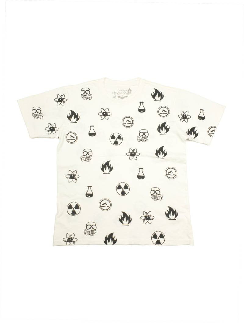 Herren Und Unisex T-Shirt, Giftig All Over Print T-Shirt Off White/Black, Gefährliche Zeichen Gedruckt T-Shirt von caalloverprint