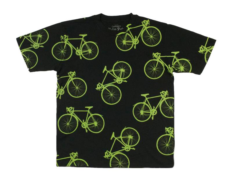 Unisex T-Shirt, Fahrrad All Over Print Gedruckt T-Shirt von caalloverprint
