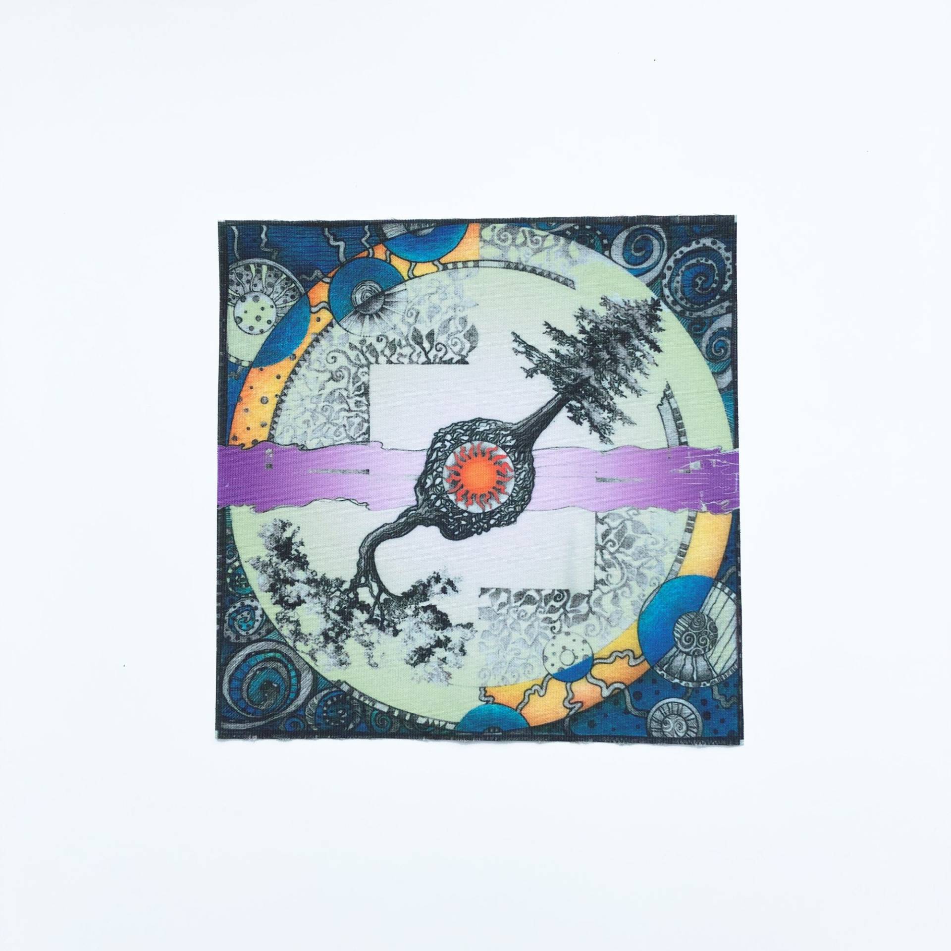 Applikation Mandala Baum, 3 Stück, Recyceltes Polyester, Applikation, Umweltfreundliches Geschenk von cadajohnson