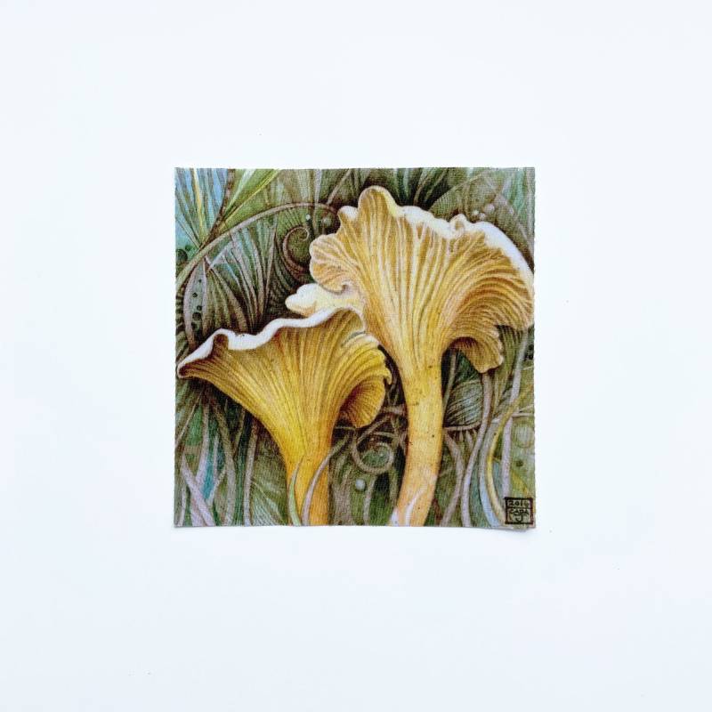 Stoffzuschnitt Pfifferling, Recyceltes Polyester, Aufnähen, Farbsublimation, Stoffpanel, Inklusive Versand von cadajohnson