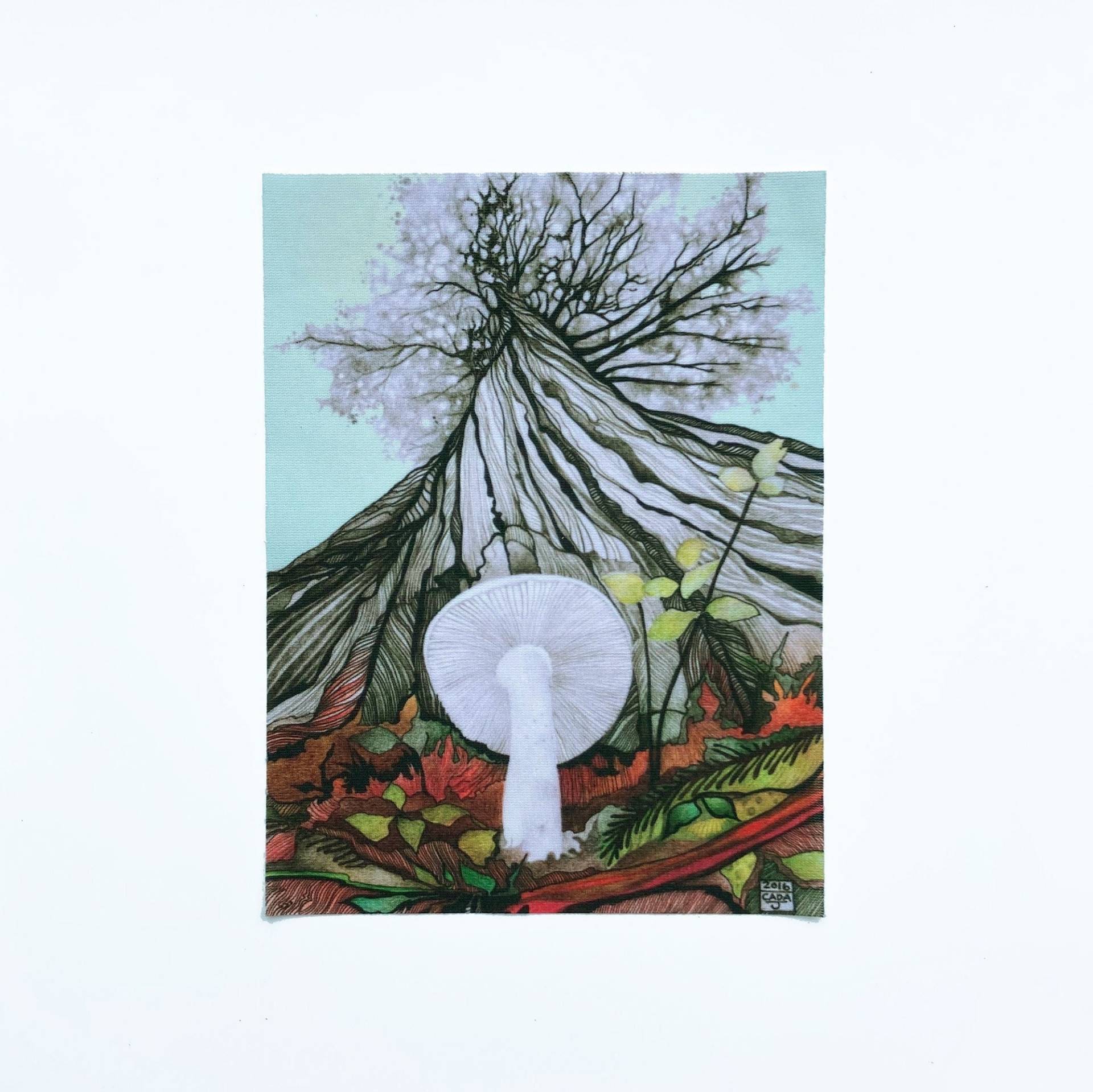 Stoffzuschnitt Pilz Applikation, Baum Aus Recycletem Polyester, Sublimation, Stoffzuschnitt, Zum Aufbügeln Und Aufnähen, Ein Umweltfreundliches von cadajohnson