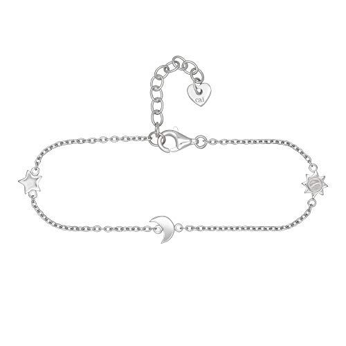 cai Damen Armband 925/- Sterling Silber 17+3cm Glänzend weiß 274260025-18 von cai