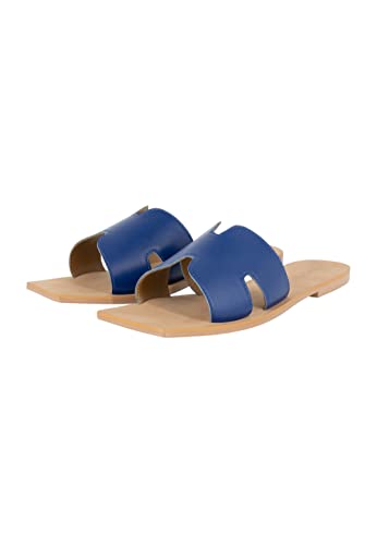 caissa Damen Flat Sandal, Blau, 38 EU von caissa