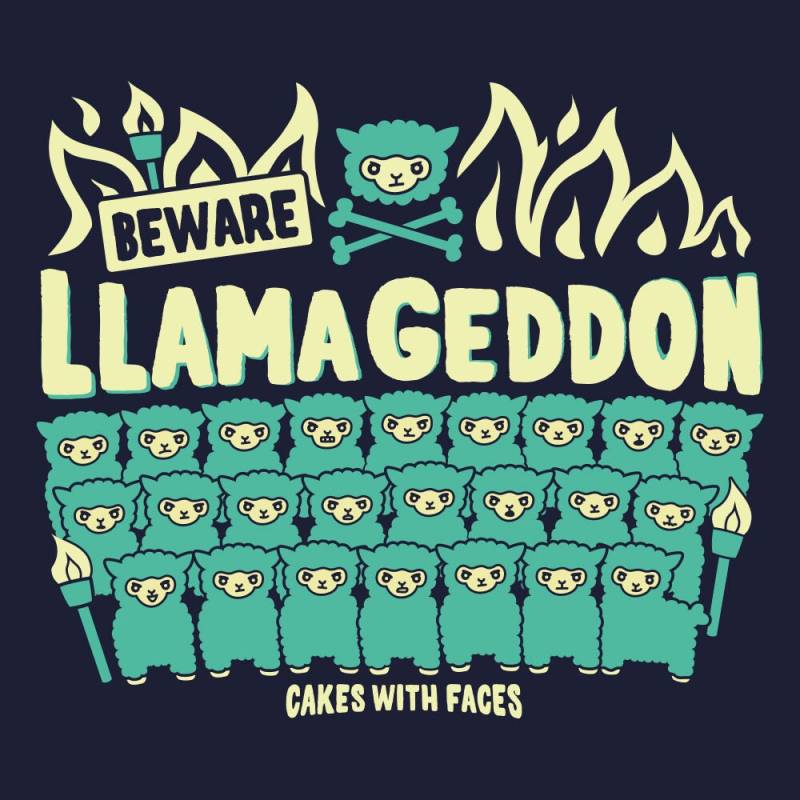 Llamagedon T-Shirt - Lama Wortspiele/Lustige T-Shirts Alpakas Marineblau Damen & Herren Shirt Kleidung Llamagedon T-Shirt - Lama Wortspiele/Lustige T-Shirts Alpakas Marineblau Damen & Herren Shirt Kleidung von cakeswithfaces