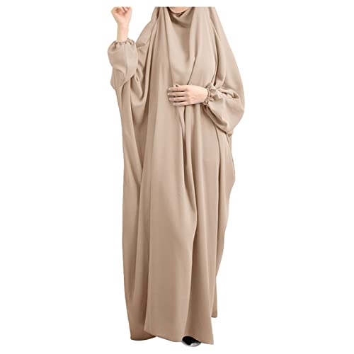 Abaya Muslim Damen Xxl Muslimische Kleider Damen Langarm Satin Maxikleid Abaya Burka Ganzkörper Kaftan Ramadan Lang Gebetskleid Gebetskleidung für Frauen Abaya Muslim Damen Langarm Islamische Arabisch von callmo