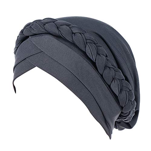 Bonnet Hijab,Samt Turbanmütze Muslimische Kopftuch Mütze Indische Turban-Hüte,Frauen Bandana Kopfbedeckunge Krebs Chemo Cap Haarausfall Schlaf Chemotherapie Hut Damen Winter Frauen Muslim Chiffon Hij von callmo