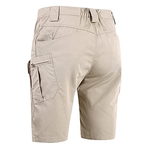 Cargo Jeans Herren Herren Outdoor Shorts 2023 Taschen Reißverschluss Casual Expandable Taille Leichtgewicht Sommer Angeln Wandern Shorts Herren Classic Cargo Stretch Short Cargo Shorts von callmo