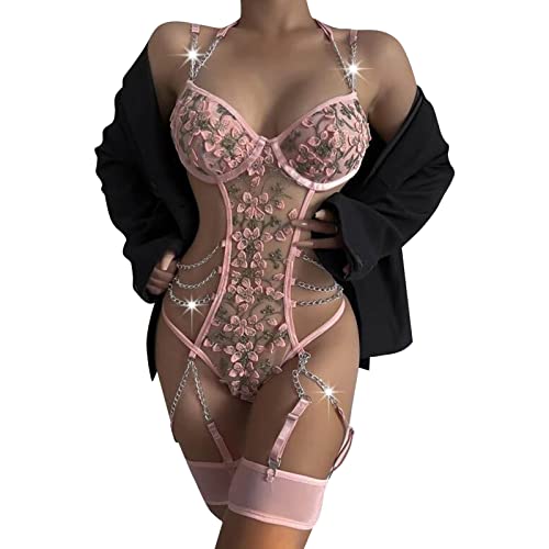 Dessous Damen Sexy Unterwasche Rot, Body Dessous V-Ausschnitt Weihnachten - Weihnachtskleid Damen Sexy WeihnachtskostüM Frauen Weihnachtsdessou Damen Bodysuit Dessous Nachtwäsche Sexy Desouses Frauen von callmo