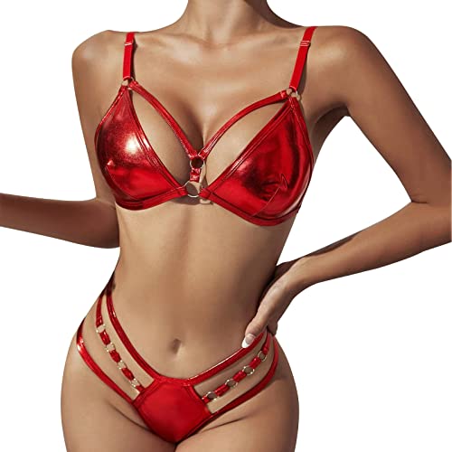 Dessous Sexy Set,Dessous Grosse GröSsen Damen,Sexy Unterwäsche Negligee Damen Sexy Babydoll Dessous Dessous Set Satin Pajama Sexy Babydoll Reizwäsche Reizwäsche Sleepwear Spitze Nachtkleid Babydoll von callmo