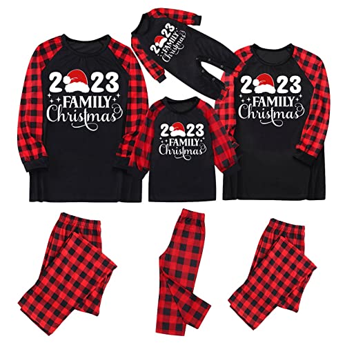 Familien Pyjama Weihnachten, Weihnachten-Familie-Outfit Winter Warm Weihnachtspyjama-Familie-Set Schlafanzüge : Männer Frauen Kind Kuschelig Nachtwäsche Hausanzug Nachthemd Weihnachtsoutfit von callmo