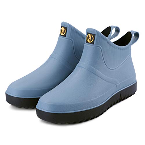 Gummistiefeletten Damen Breite Füße Gummistiefel Damen Halbhoch Wasserdicht Regenstiefel Atmungsaktiv Gummistiefeletten Rutschfeste Regenstiefel Gartenschuhe Croslite und Gummisohlen gummistiefel 20 von callmo