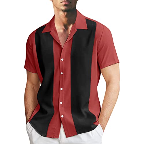 Hemd Herren Hemd Herren Baumwolle Leinenhemden Langarm Herren Hemd Langarm Herren Freizeithemden Einfarbige Baumwolle Leichte Hemden Regular Fit Shirt von callmo