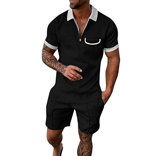 Herren Sommer Outfit Schnell trocknende 3D-Kurzarm-Anzugshorts für Herren Strand Tropical HawaiianSS Body Sportshorts Anzug Sportanzug Jugendweihe Anzug Anzug Mit Sommer-Style Anzug Mit Freizeit-Styl von callmo