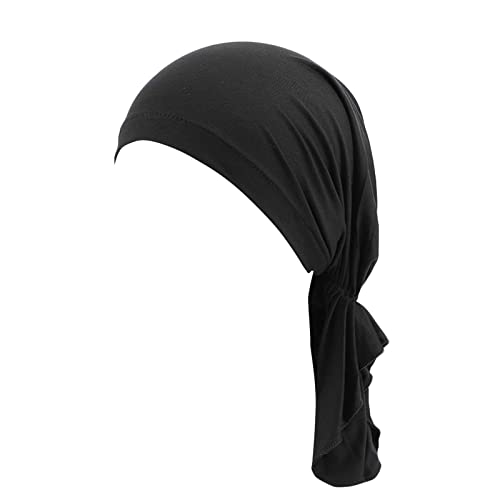 Kopftuch,Damen Kopftuch Sport,Muslim Hijab Turban Islamischen Schal Indische Kopfbedeckung Hidschab KopftüCher Sommer Hut Elastische Headscarf Cap Haarverlust Beanie Baumwolle MüTze Hat Mütze für Fra von callmo