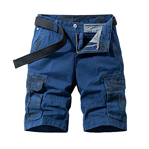 Kurze Hose Cargohose Herren Arbeitshose Herren 3/11 Outdoor Hose Schnelltrocknend Viele Taschen Wanderhose Stretch Radhose Leicht Atmungsaktiv Sommer Shorts Herren Einfarbig Casual Kurze Hosen, Sommer von callmo