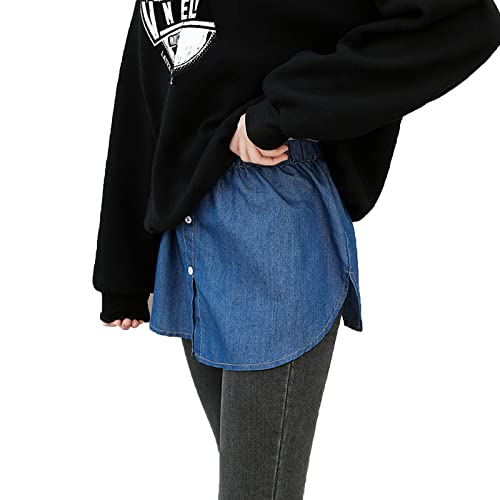 RöCke Damen Elegant Damen Minirock Hemdverlängerung Blusenrock Hemdverlängerung Damen Große Größen Blusen Rock Shirt Verlängerung Unterrock Blusen Verlängerung Hoodie Extender Damen Layering Top von callmo