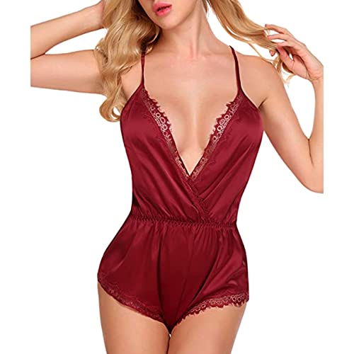 Sexy Dessous Damen Für Sex, Lack Mollig Dessous Damen Sexy Unterwasche Xxl, Sexy Dessous Set Reizwäsche Negligee Babydoll Weihnachten Unterwäsche rasante Anzüge Unterwäsche + Briefs Frauen reizvoll Da von callmo