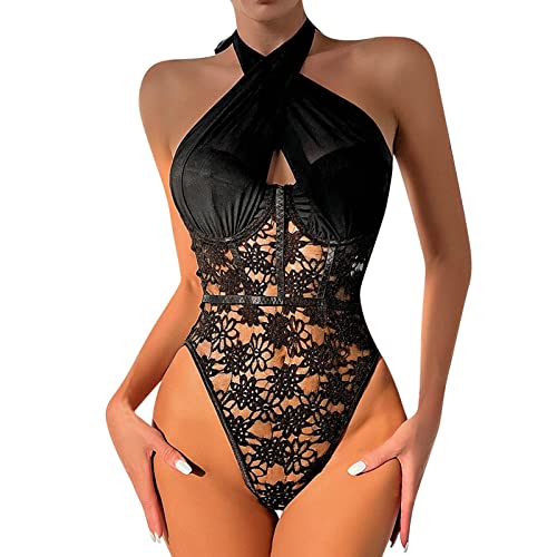 Sexy Pyjama Damen Für Sex Dessous Damen Sexy UnterwäSche Frauen Unterwäsche BH Schlüpfer Unterwäsche Unterhosen Strumpfband Gürtel Dessous Rollenspiel Sets UnterwäSche Sleepwear Dessou Bodysuits Pyjam von callmo