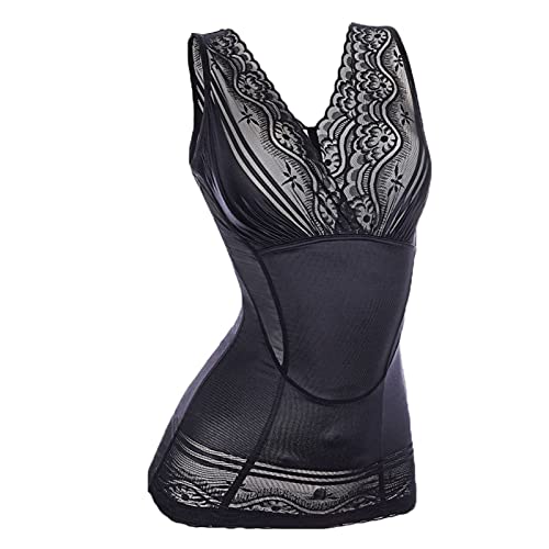 Shapewear Damen Bauchweg Unterhemd Damen Shaper BH Rückenfreie Body Unterwäsche Tiefen Rückenausschnitt BHs Push up Shapewear U- Formende Bodys Bodysuit Abendkleid Bra mit Transparenten Trägern Unsich von callmo