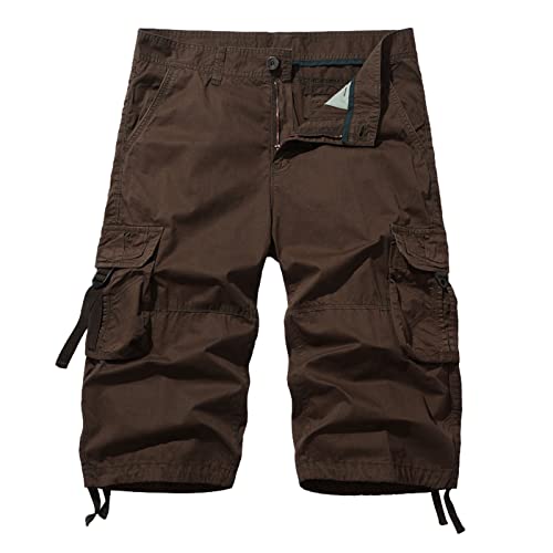 Shorts Herren Sommer Kurze Hosen Herren Baumwolle Cargo Shorts Herren Sommer Freizeithose mit Taschen Herren Shorts Cargoshort Sommer Cargo-Shorts Bermuda Freizeitshort Kurze Hose mit Taschen und Tunn von callmo