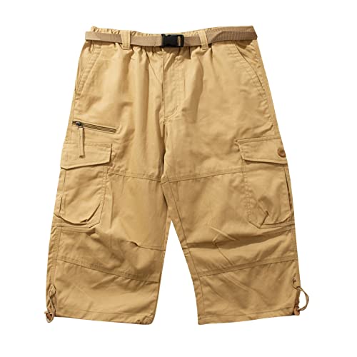 Sommerhose Herren Kurz Herren Einfarbig Casual Kurze Hosen, Sommer Lässige Shorts mit Elastic Taille Mode Regular Fit Schnelltrocknende Strandshorts Klassische Freizeithose Kurze Hosen von callmo