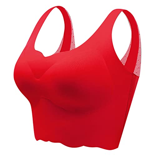 Sport Bh Damen,Sport BH Starker Halt Große Größe Gekreuzt Rücken Ohne Bügel Bustier für Fitness Lauf Yoga Joggen Damen Longline Sport Yoga BH - Ohne Bügel Gepolstert Crop Top Gekreuzt Rücken Starker H von callmo