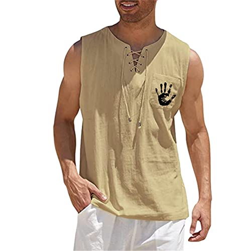 Tank Top Herren Schwarz,t-shirts für herren t shirts männer pack Männlicher Sommer-Strand-Hawaii- bedruckte Tanktops I-förmige ärmellose Weste mit Rundhalsausschnitt Weste Muster Achselhemden Tank Top von callmo