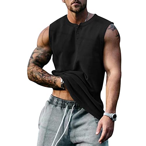 Tank Tops Herren Fitness,Herren Tank Top Muskelshirts Intensive Schnell Trocknend V Ausschnitt Workout Fitness Bewegungsfreiheit, Für Training und andere Sport Herren Neopren Sauna Weste Body Shaperwe von callmo